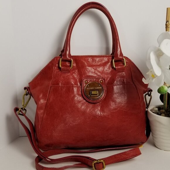 ELLIOTT LUCCA LEATHER SHOULDER BAG - Picture 1 of 14